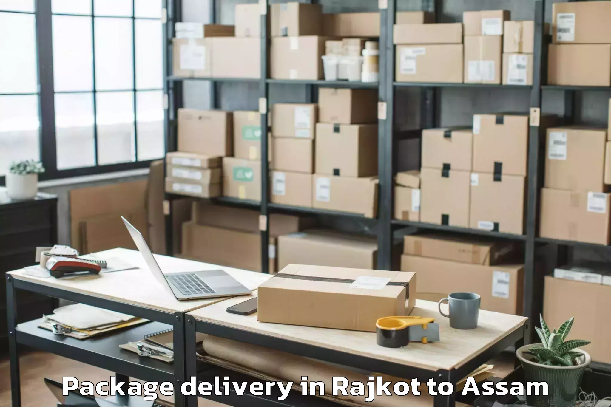 Reliable Rajkot to Basugaon Package Delivery